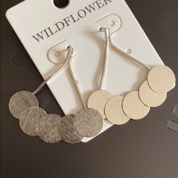 ** 5 for $20**Metal circle drop post earrings - Picture 2 of 4